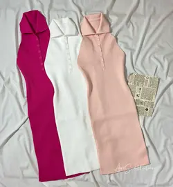 پیراهن ترک دکمه ای(1544)