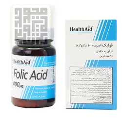 خرید قرص فولیک اسید ۴۰۰ میکروگرم هلث اید ۹۰ عددی