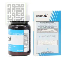 خرید قرص فولیک اسید ۴۰۰ میکروگرم هلث اید ۹۰ عددی