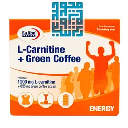 قیمت و خرید ویال ال کارنیتین و قهوه سبز یوروویتال 6 عددی