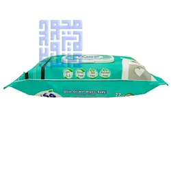 دستمال مرطوب کودک وی کر حاوی روغن زیتون و عصاره آلوئه ورا
