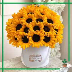 باکس گل آفتابگردان کد 04 - فروش آنلاین گل و گیاه در تهران | گیاه نت