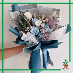 خرید دسته گل رز آبی کد 514 - فروش گل و گیاه در تهران | گیاه نت