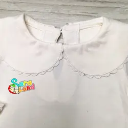 بادی کودک دخترانه آستین بلند یقه به به سفید