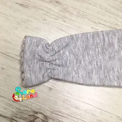 بادی کودک دخترانه آستین بلند یقه به به طوسی