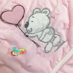 پتو دورپیچ کلاه دار ستاره ای طرح خرس و بادکنک