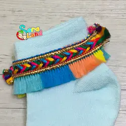 جوراب نوزادی دخترانه طرح سنتی