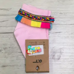 جوراب نوزادی دخترانه طرح سنتی