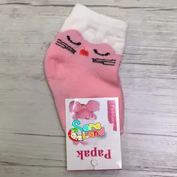 جوراب نوزادی طرح گربه چشم بسته پاپک