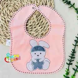 پیشبند نوزاد طرح حیوانات دوخت زنبوری مدل em baby