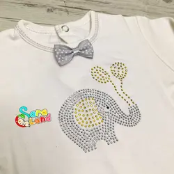 ست 5 تکه نوزادی گود مارک Good Mark  طرح فیل نگینی