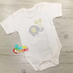 ست 5 تکه نوزادی گود مارک Good Mark  طرح فیل نگینی
