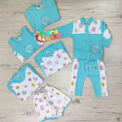 ست لباس تکه ای نی نی سان طرح حیوانات