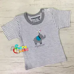 ست لباس تکه باز تینی تاپ طرح فیل و پرنده