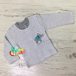 ست لباس تکه باز تینی تاپ طرح فیل و پرنده