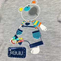 ست لباس تیکه ای ما نی نی طرح خرس جودون طوسی