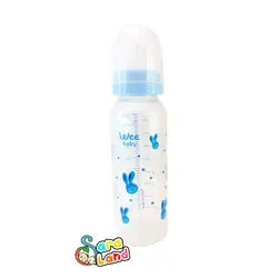 شیشه شیر کلاسیک وی بی بی +0 ماه ظرفیت 250 میلی لیتر مدل 852 آبی طرح خرگوش