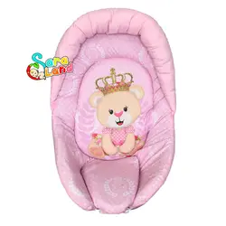 قنداق سوئیسی نوزاد دخترانه طرح خرس تاج دار