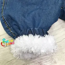 شلوار لی کودک لاینر دار داخل خز طرح نیویورک