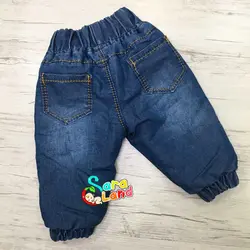 شلوار لی کودک لاینر دار داخل خز طرح نیویورک