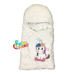 کیسه خواب نوزاد مدل حبابی طرح اسب تک شاخ