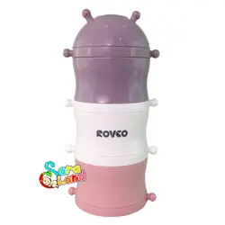انبار غذا کودک رووکو Rovco سه طبقه کد N6012 صورتی - سیسمونی سارالند