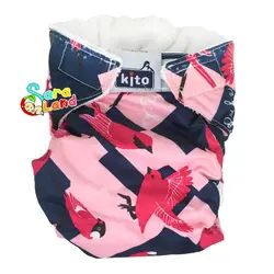 شورت آموزشی کودک دخترانه کیتو Kito طرح پرنده صورتی - سیسمونی سارالند