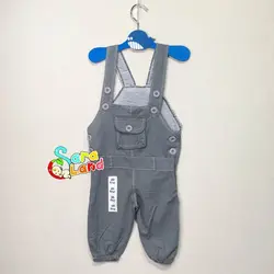 شلوار سرهمی نوزاد کتان طوسی - سیسمونی سارالند