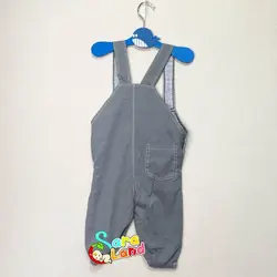 شلوار سرهمی نوزاد کتان طوسی - سیسمونی سارالند