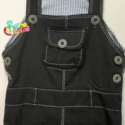 شلوار سرهمی نوزاد کتان مشکی - سیسمونی سارالند