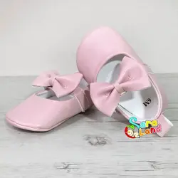 پاپوش نوزاد دخترانه پاپیون دار صورتی - پوشاک و سیسمونی سارالند