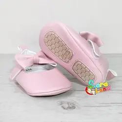 پاپوش نوزاد دخترانه پاپیون دار صورتی - پوشاک و سیسمونی سارالند