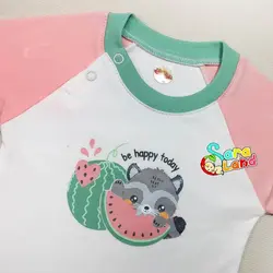 ست بلوز و شلوار یلدایی نوزاد طرح راسو و هندوانه - پوشاک و سیسمونی سارالند