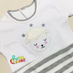 لباس بیمارستانی نوزاد 7 تکه گود مارک Good Mark طرح گوسفند و ستاره - پوشاک و سیسمونی سارالند