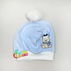 کلاه مخمل نوزاد پوم دار طرح حیوانات