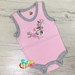 بادی رکابی دخترانه طرح گل رز نی نی سان