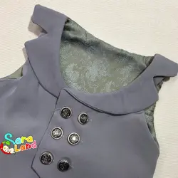 ست جلیقه بادی شلوار مجلسی پسرانه طوسی