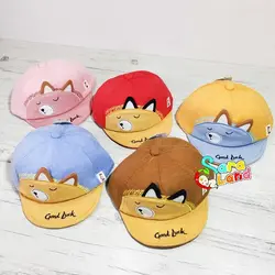 کلاه آفتابی نوزاد طرح سگ رنگی