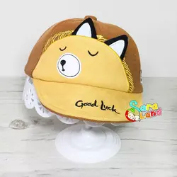 کلاه آفتابی نوزاد طرح سگ رنگی