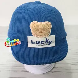 کلاه آفتابی نوزاد مخمل طرح لاکی