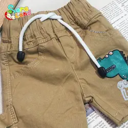 شلوارک کتان نوزاد طرح دایناسور رنگی