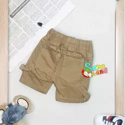 شلوارک کتان نوزاد طرح شکلک رنگی