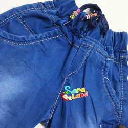 شلوارک جین نوزاد مدل مهره ای