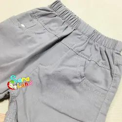 شلوارک کتان نوزاد طوسی