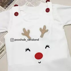 ست بلوز و بیلر نوزاد طرح گوزن