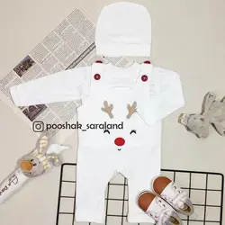 ست بلوز و بیلر نوزاد طرح گوزن