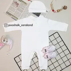 سرهمی نوزاد دخترانه طرح خرس و قلب رنگی