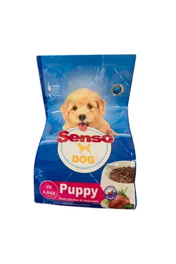 غذای خشک پاپی سنسو با طعم گوشت مرغ و گاو و سبزیجات ۸۰۰ گرمی | Senso Puppy Dog Dry Food