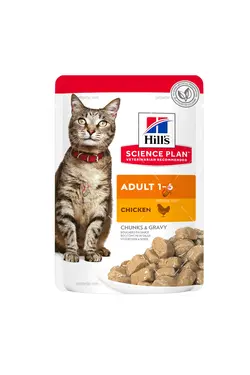 پوچ گربه بالغ هیلز طعم مرغ | HILL’S SCIENCE PLAN Adult Cat with Chicken pouch
