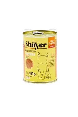 کنسرو غذای گربه با طعم مرغ شایر ۴۰۰ گرمی | Shayer Chicken Cat Food